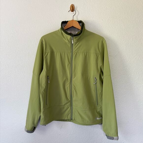 Cloudveil green full zip soft shell gorpcore lightweight fleece jacket women’s L - Picture 1 of 11